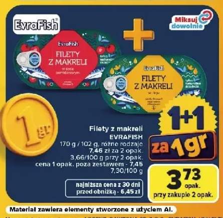 Filety z makreli w sosie pomidorowym EvraFish +1 wariant