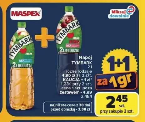 Napój Tymbark jabłko-mięta +1 wariant