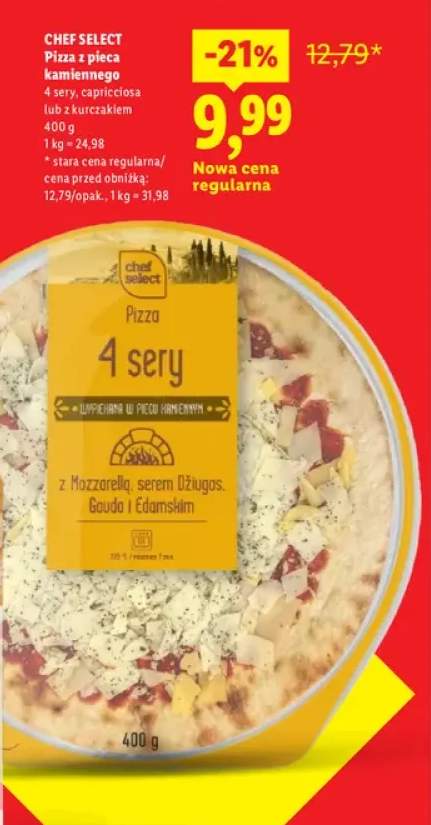 Pizza z pieca kamiennego 4 sery Chef Select +2 warianty