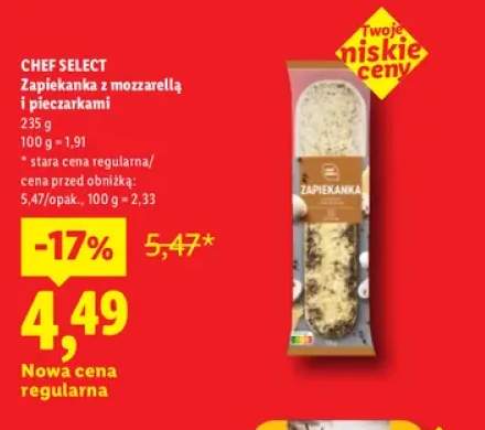 Zapiekanka z mozzarellą i pieczarkami Chef Select