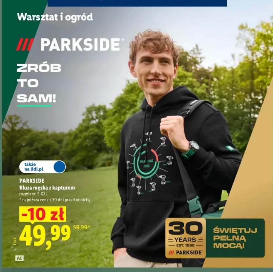 Bluza męska z kapturem Parkside