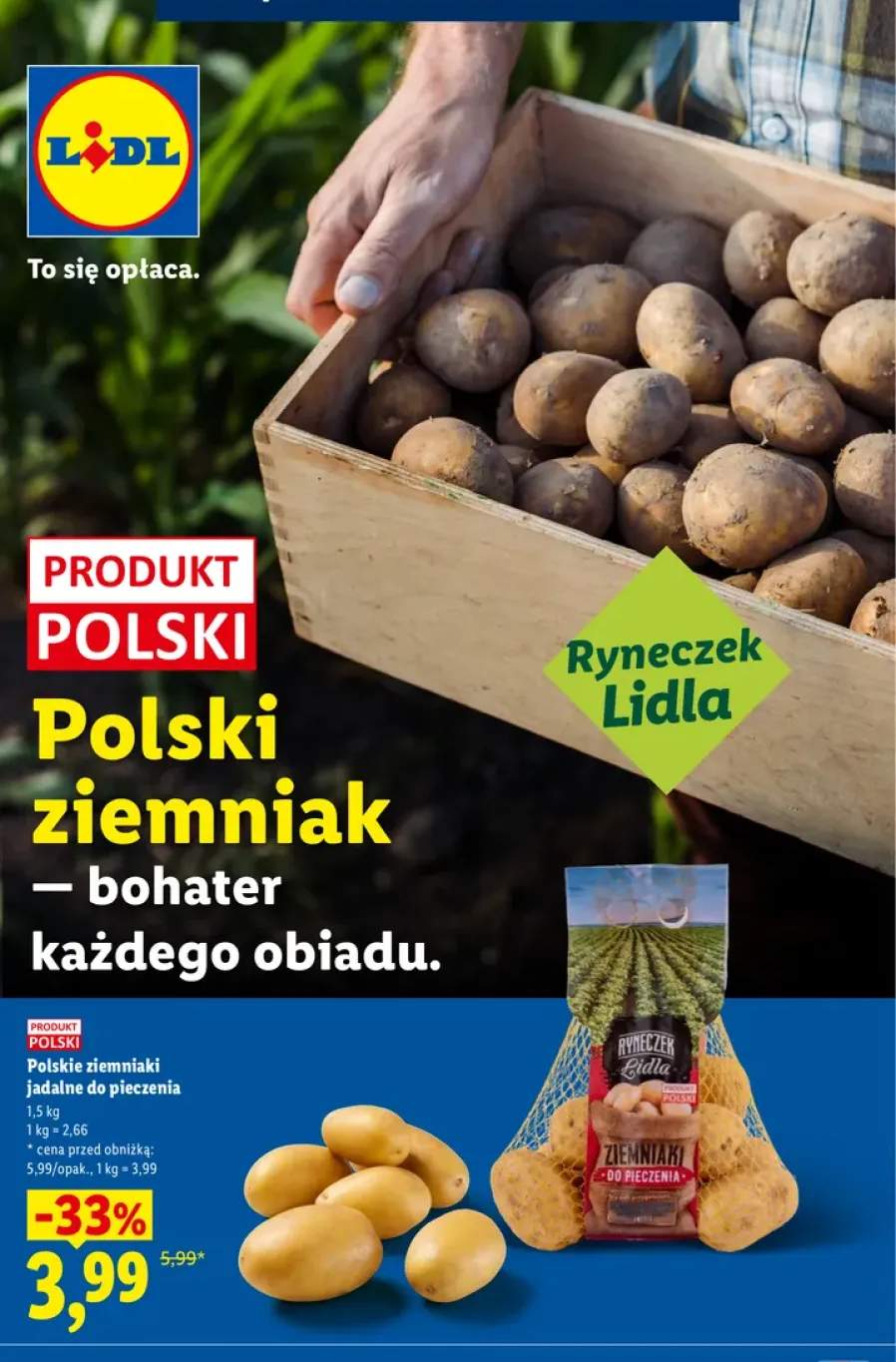 Ziemniaki polskie jadalne do pieczenia Ryneczek Lidla