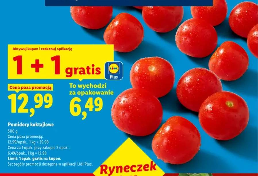Pomidory koktajlowe Ryneczek Lidla