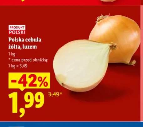 Cebula żółta polska luzem Ryneczek Lidla