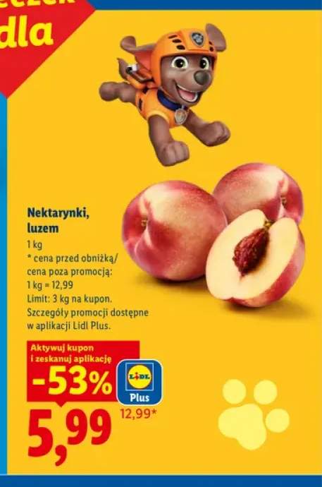 Nektarynki luzem Ryneczek Lidla