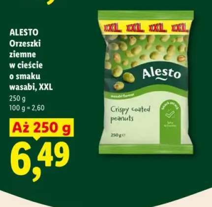 Orzeszki ziemne w cieście o smaku wasabi XXL Alesto