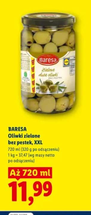 Oliwki zielone bez pestek XXL Baresa