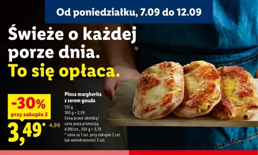 Pinsa margherita z serem gouda