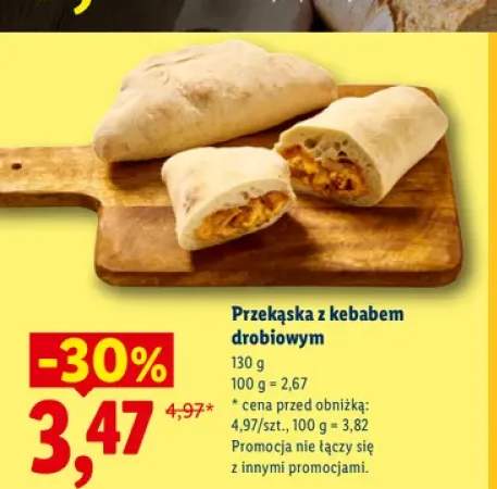 Przekąska z kebabem drobiowym