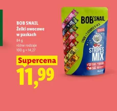 Żelki owocowe w paskach Bob Snail