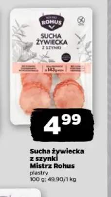 Kiełbasa sucha żywiecka z szynki Mistrz Rohus