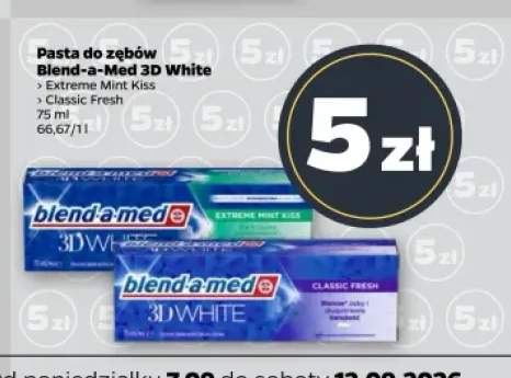 Pasta do zębów Blend-a-Med 3D White Classic Fresh +1 wariant