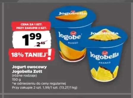 Jogurt owocowy Jogobella mango Zott +1 wariant