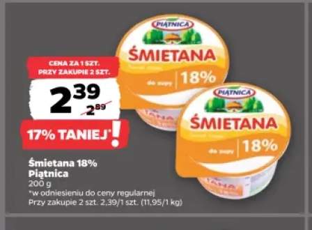 Śmietana Piątnica 18%