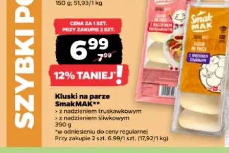 Kluski na parze z nadzieniem truskawkowym SmakMAK +1 wariant