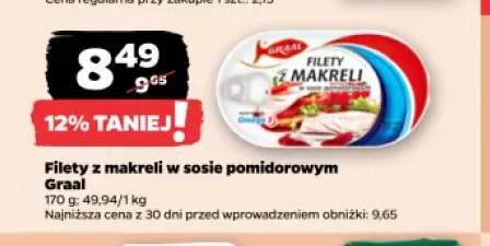 Filety z makreli w sosie pomidorowym Graal