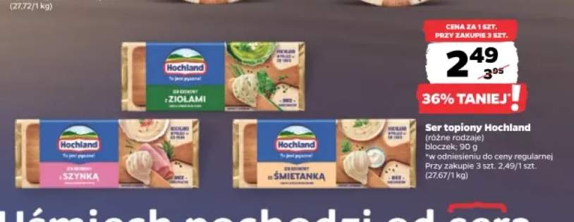 Ser topiony w bloczku Hochland z ziołami +2 warianty