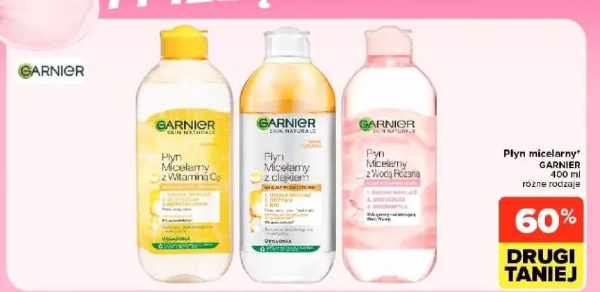 Płyn micelarny z witaminą Cg Garnier +2 warianty