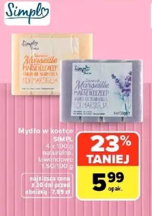 Mydło w kostce 4-pak Simpl naturalne +1 wariant