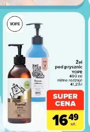 Żel pod prysznic YOPE Karmel +1 wariant