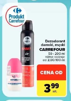 Dezodorant damski, męski Carrefour