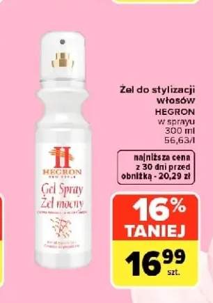 Żel do stylizacji włosów Hegron w sprayu