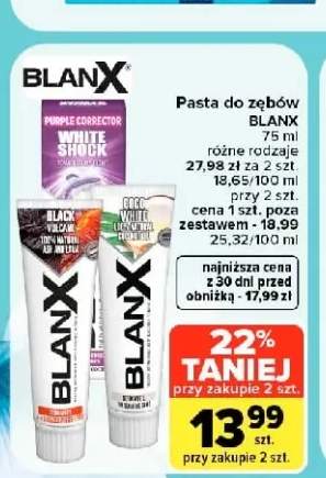 Pasta do zębów Black Volcano BlanX +3 warianty