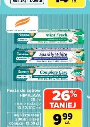 Pasta do zębów Mint Fresh Himalaya +2 warianty