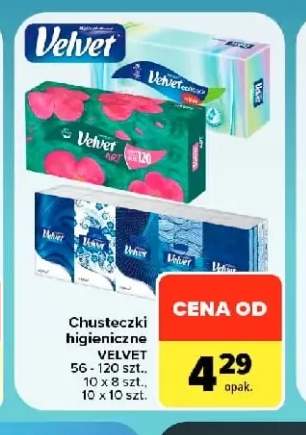 Chusteczki higieniczne Velvet 56-120 szt. +2 warianty