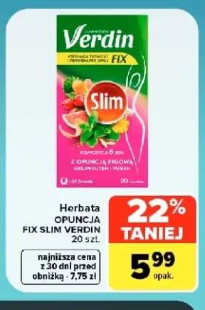 Herbata opuncja Fix Slim Verdin