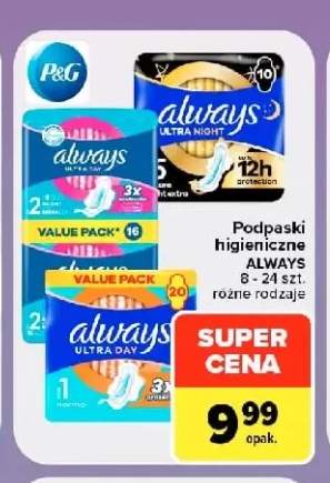 Podpaski higieniczne Always