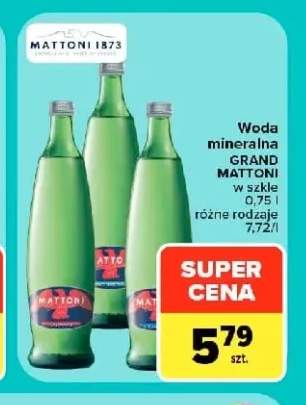 Woda mineralna Grand Mattoni w szkle