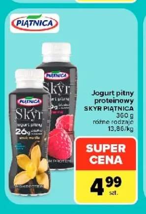 Jogurt pitny proteinowy Skyr wanilia Piątnica +1 wariant