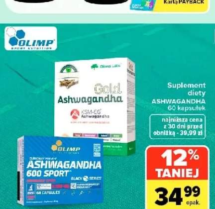 Suplement diety Gold Ashwagandha Olimp +1 wariant