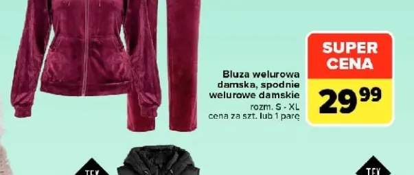 Bluza welurowa damska TEX +1 wariant