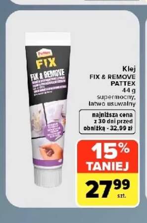 Klej Fix & Remove Pattex supermocny łatwo usuwalny