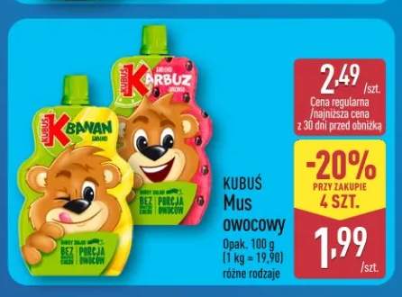 Mus owocowy arbuz Kubuś +1 wariant