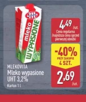 Mleko UHT wypasione Mlekovita 3,2%
