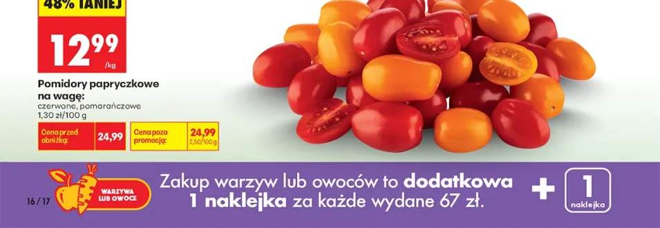Pomidory papryczkowe czerwone