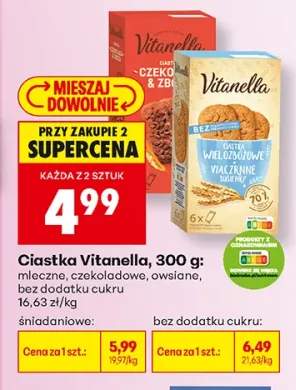 Ciastka Vitanella mleczne +3 warianty