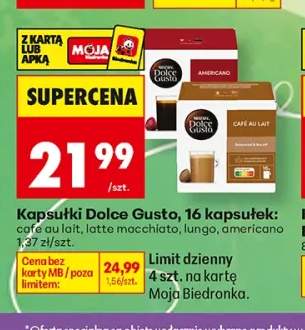 Kapsułki Dolce Gusto cafe au lait +3 warianty