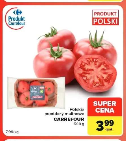 Pomidory malinowe polskie Carrefour