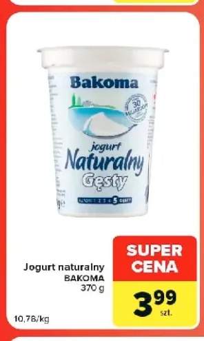 Jogurt naturalny gęsty Bakoma