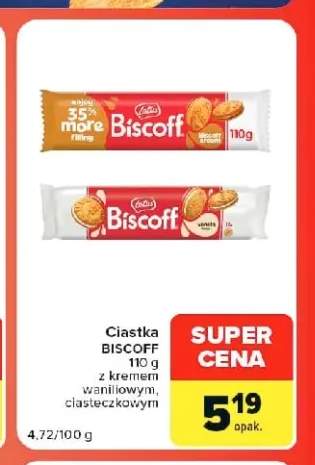 Ciastka Biscoff z kremem waniliowym Lotus +1 wariant