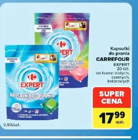Kapsułki do prania Carrefour Expert do tkanin białych +2 warianty