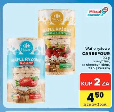 Wafle ryżowe klasyczne Carrefour +2 warianty