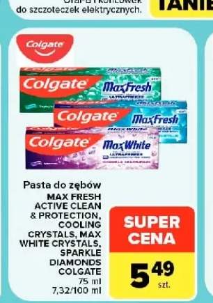 Pasta do zębów Max Fresh Active Clean & Protection Colgate +3 warianty