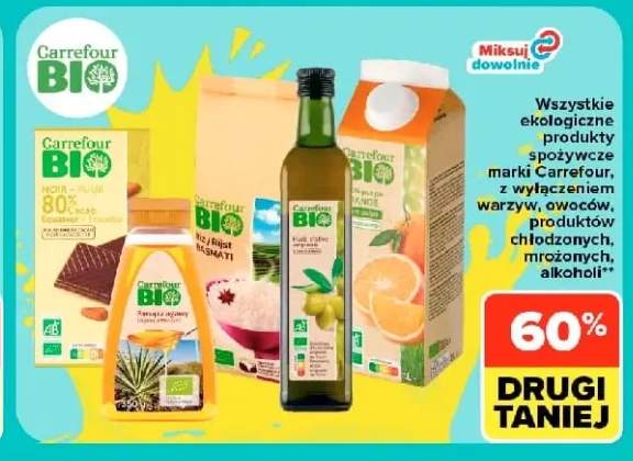 Ekologiczne produkty spożywcze marki Carrefour z wyłączeniem warzyw, owoców, produktów chłodzonych, mrożonych, alkoholi +5 wariantów