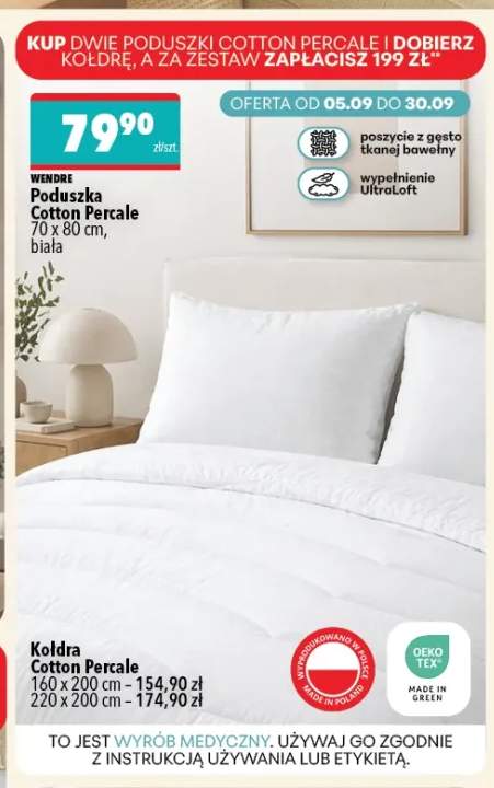 Kołdra Cotton Percale 220x200 cm Wendre +2 warianty