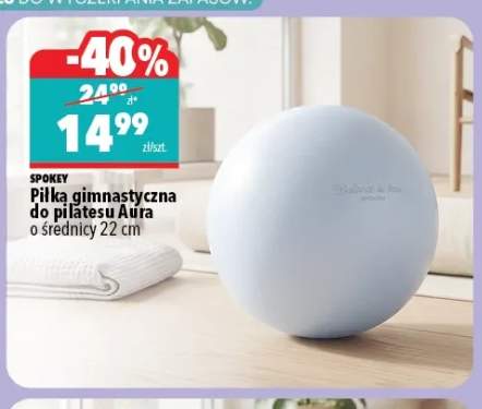 Piłka gimnastyczna do pilatesu Aura o średnicy 22 cm Spokey